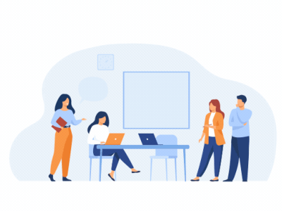 Colleagues working together. animation boltbite characteranimation design iconanimation loopable lottie motion graphics office teamwork ui ux work