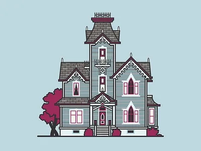 Feitshans House, 808 2nd Street, Springfield branding design graphic design illustration logo vector