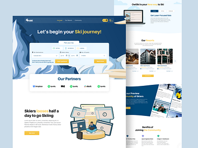 Ski Trip booking website mountain theme radial code radialcode ski process ski trip web design ui ui design ux web design website design