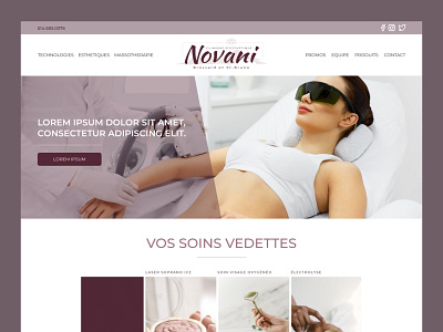 Esthetique Novani Website Design app branding design graphic design illustration logo typography ui ux vector