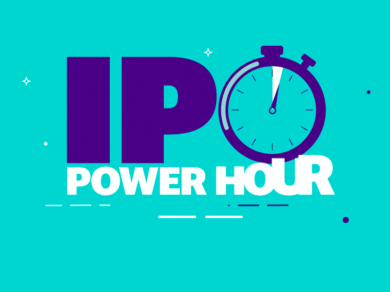 Yahoo Finance IPO Power Hour animation bold color branding design graphic design illustration logo mograph motion design vector