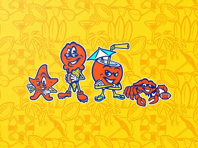 Beach Flag Cup characters 1 beachflag beachflagcup beachflagfootball branding characterdesign cocktail design flagfootball icecream illustration logo design sportsbranding sportsdesign sportsidentity starfish stonecrab vector vectordesign