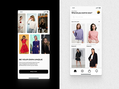 Fashion Ecommerce App app clothes clothing concept ecommerce app elegant fashion fashion app minimal outfit shopping app stylist