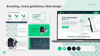 Branding, visual guidelines, Web design app