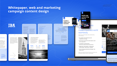 Whitepaper, web and marketing campaign content design vector