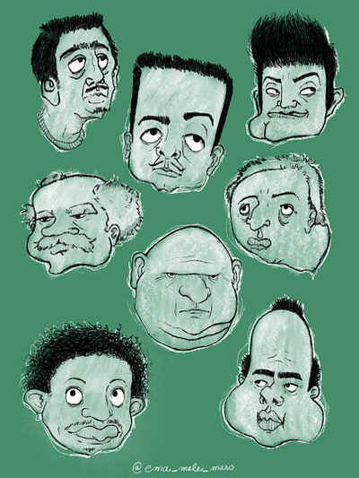 Faces ilustration ilustration procreate