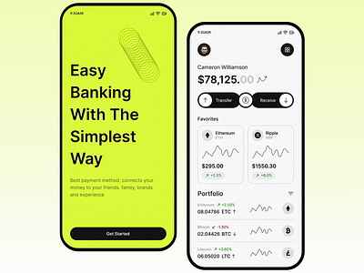 Crypto Banking App Design app design banking app crypto exchange crypto wallet digital wallet finance finance platform financial tech fintech app investment app mobile app mobile design modern ui payment app trading app ui components ui design user experience ux design ux ui