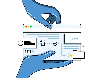 Build a website design documents files flat illustration hands illustration people ui uiux vector website