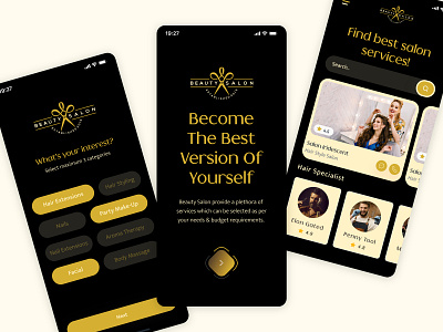 Beauty 💇 Service App UI app beauty beauty app clean ui colors design hair cut hairdresser makeup manicure massage minimal mobile salon service spa startup treatment ui ux