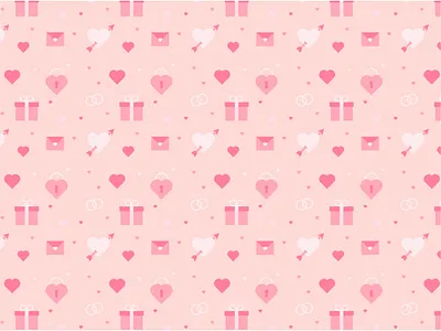 Valentine's pattern 14 arrow february gift heart holiday letter lock love pattern pink valentines day