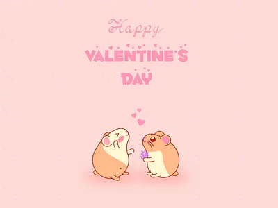 Happy Valentine's Day! 14 design february flower graphic design hamster happy valentines day! holiday illustration love valentines day vector