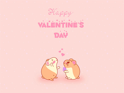 Happy Valentine's Day! 14 design february flower graphic design hamster happy valentines day! holiday illustration love valentines day vector