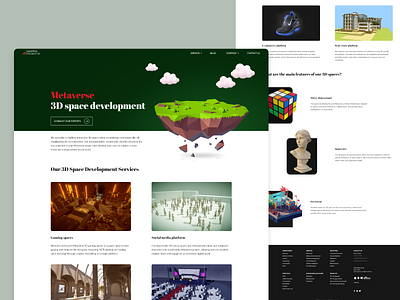 Service page design for Metaverse Development Company blockchain crypto metaverse web design