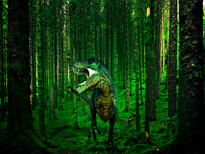 Green evening graphic design illustration