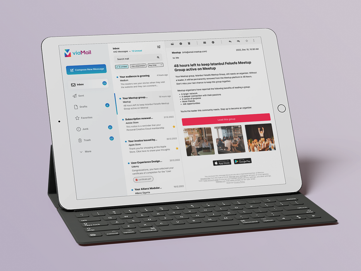 Minimal Email App — A Fresh Take on Everyday Communication app email graphic design product product design ui uidesign ux uxdesign