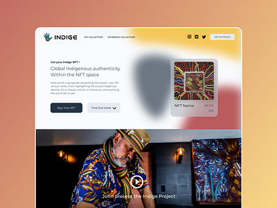 Landing Page for NFT project