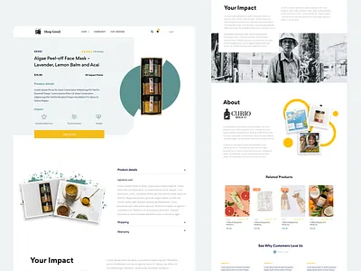 Shop Good Product Detail buy clean creative design e commerce e commerce website landing page minimal product design product page shop now shopping subscription typography ui ui ux user experience ux web website