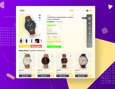 E-commerce Webpage ecommerce shopping ui shopping webpage ui ui ecommerce ux watch webpage