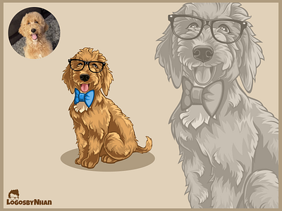 Cartoon version of Wiggles dog. cartoon cartoon character cartoon dog cartoon logo cartoon mascot cartoon portrait character design design dog illustration logo mascot mascot design mascot logo nft nft art portrait vector art