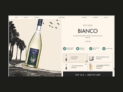 VIICE VERSA / product about design details e commerce gallery interaction interactive design landing page layout options product scroll ui webdesign website wine