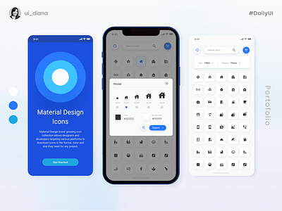 Icon App (Exploration) android app appdesign application button challenge daily 100 challenge dailyui design dribbble exploration icon icons ios materialdesign portofolio ui uiux userinterface ux