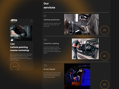 Block of services for car service auto branding car design landing page minimal minimalist modern ui ux web web design web page webdesign