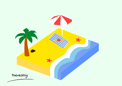 Beach Illustration dailyui dailyuichallenge illustration ui