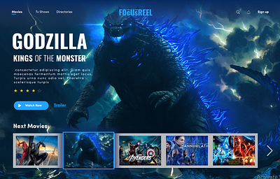 Ott platform design graphic design landingpage ui webdesign