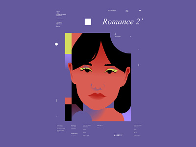 Romance 2' abstract composition design gird girl illustration girl portrait illustration laconic layout lines minimal pattern portrait portrait illustration poster vector art vector portrait woman woman illustration woman portrait