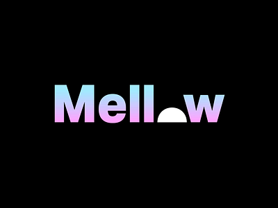 Logotype for Mellow 🌄 abstract animation branding creative design geometry gradient logo logotype mellow minimal morning motion graphics simple sunrise type