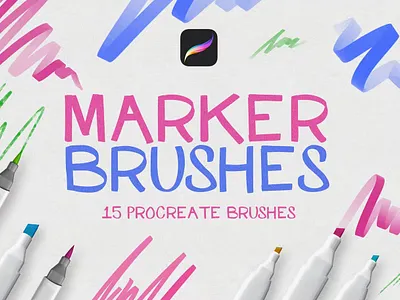 Free Marker Procreate Brushes art brush brushes design designer digital paint digital painting draw drawing graphic design marker marker brush marker brushes markers paint painting procreate procreate brushes procreate marker sketch