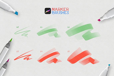 Free Marker Procreate Brushes art branding brush procreate brushes design designer digital digital paint digital painting draw drawing graphic design illustration marker markers paint painting procreate procreate brushes sketch