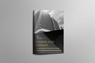 InfoWARE Asset Management Brochure Mockup branding graphic design