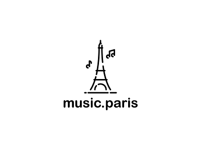 Music Paris Eiffel Tower Logo eiffel eiffel tower eiffel tower logo music logo music logo design musical note logo paris logo