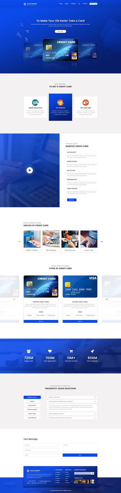 Digital Banking Home Page branding graphic design ui