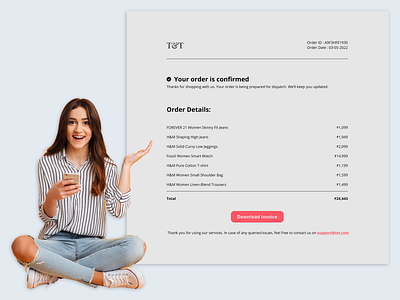 Day 13 - Email receipt design bill daily ui email invoice email receipt email template invoice ui