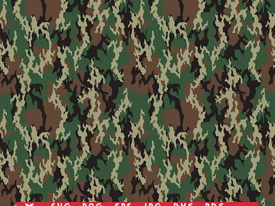 SVG Camouflage print, Seamless pattern digital clipart
