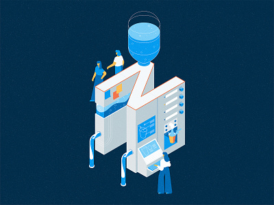 Navigate Banking adobe banking blue character design design editorial grain graphic design illustration illustrator iso isometric layout money muti podcast texture vector water