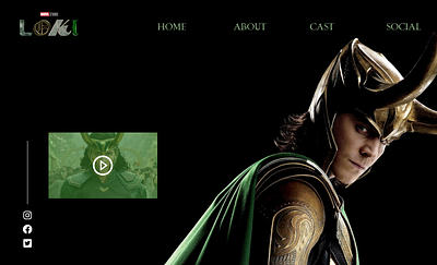 Loki Concept UI Design Landing Page figma landingpage loki marvel ui uiux ux webdesign website