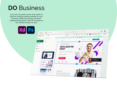 Do Business adobe xd case study graphic design photoshop presentation ui uiux ux web design website builder