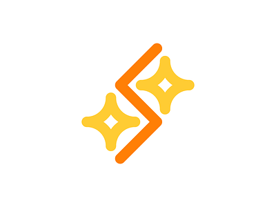 S Monogram Logo orange s logo s monogram spark logo star logo yellow