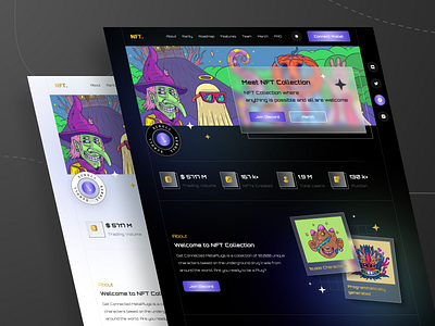 NFT Collection Project application clean collection dark design figma graphic design light marketplace nft ui ux website
