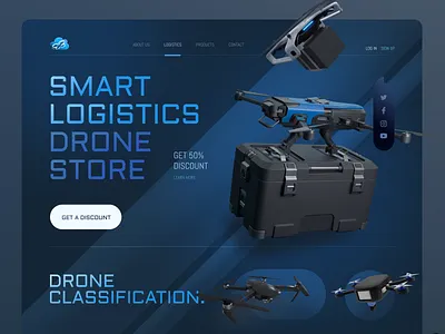 HappyDrone — Drone Store Landing Page design landing trend ui uiux ux web