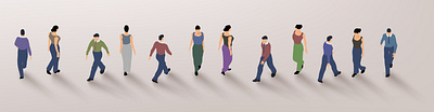 peoples abstract abstract collaboration people vector walk