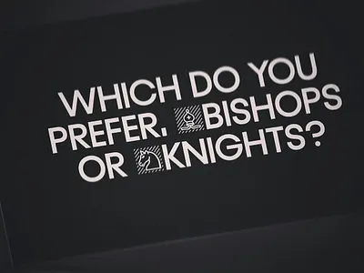 StrangerChess – Interview Cards cards chess cue interview symbol typedesign