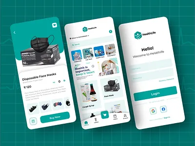 Online Pharmacy Delivery App UI branding graphic design pharmacy ui