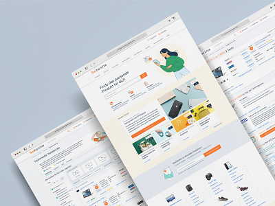 Testberichte.de Rebrand Website branding creative direction ecommerce orange product ui ux