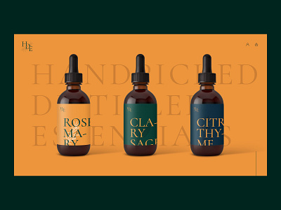 Handpicked Distilled Essentials - Branding 2020 ae after effects animation branding british distillery engraving essential oils herbs medicinal mockup oil plants product scroll effect stamps ui webdesign