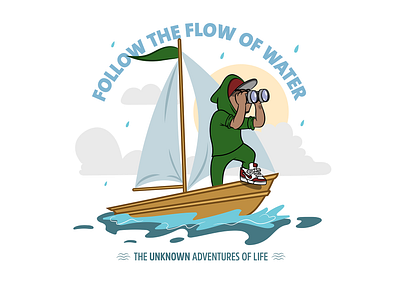 Follow the flow of water adventure characterart characterdesign design digitalart downs flow graphic design graphic designer illustration illustrator life living love path searching ups vector water