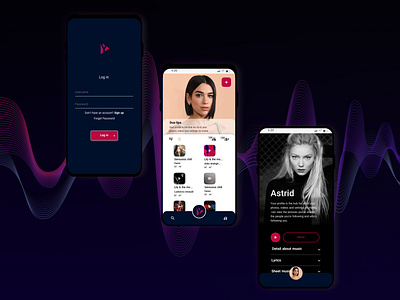 Music social media app ui ux